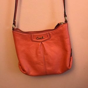 Orange Coach Crossbody bag
